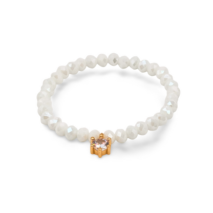 White Pearl Zircon Star