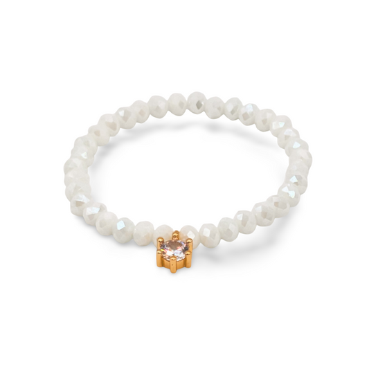 White Pearl Zircon Star