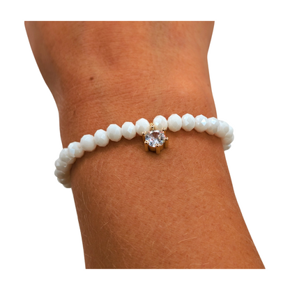 White Pearl Zircon Star