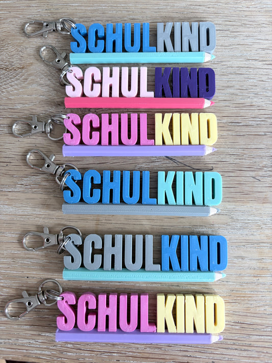 Schlüsselanhänger „Schulkind“ – Premium 3-Farb-Druck