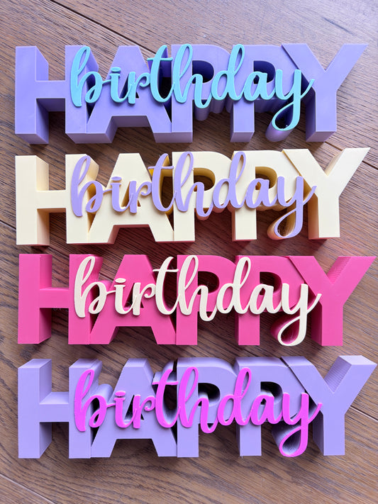 Happy Birthday Schriftzug