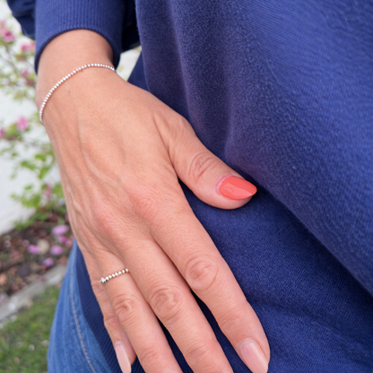 Metallic Blush Armband + Ring